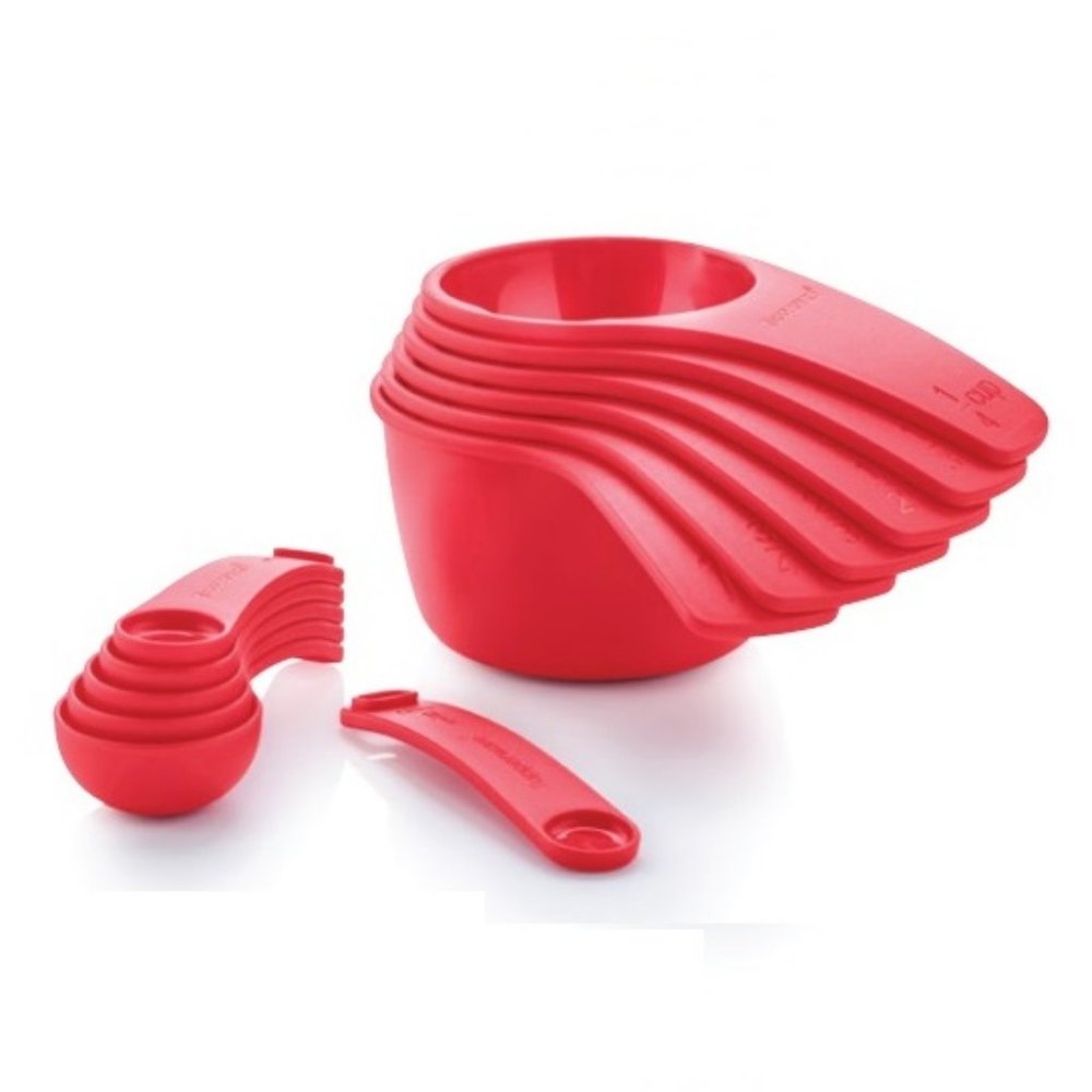 NWT Tupperware Measuring Cups & Measuring Spoon Mates Set Baking Kitchen Gadgets - Picture 1 of 16
